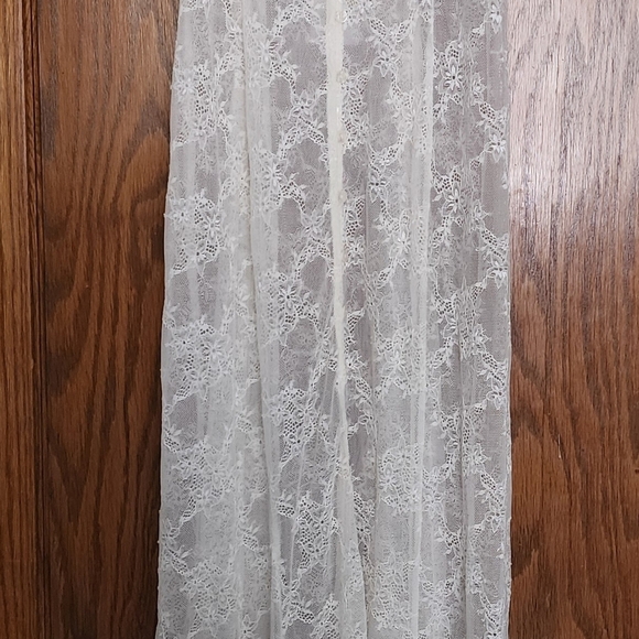 Free People Cream and Blue Lace Chemise - Picture 2 of 5